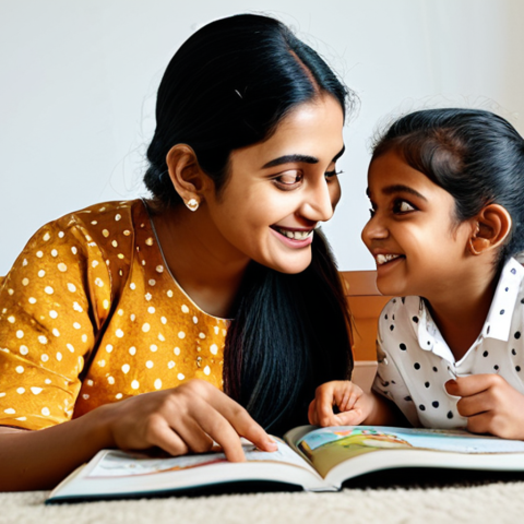 언어발달 이론 - **

A heartwarming scene of a mother reading a Bengali storybook to her young daughter in a cozy, br...