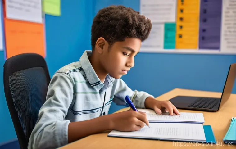 읽기장애 치료 - **Multisensory learning in action:** A primary school-aged child, approximately 7-9 years old, with ...