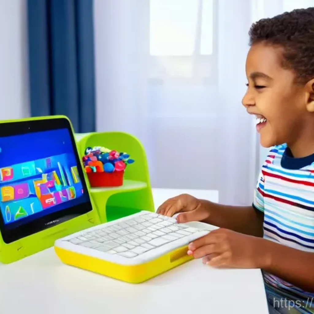 언어치료학 전공 동향 - **Teletherapy Session for a Child:**
    A vibrant and warm image of a young child, approximately 4-...