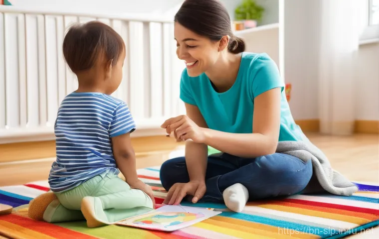 언어 치료의 역할 - **Prompt:** A warm and inviting scene in a child-friendly speech therapy room. A female speech thera...