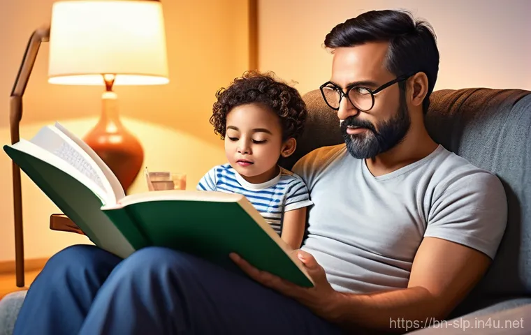 어린이의 구술 발달 - **Prompt 1: Joyful Interactive Playtime**
    A bright, warm indoor scene featuring a mother and her...